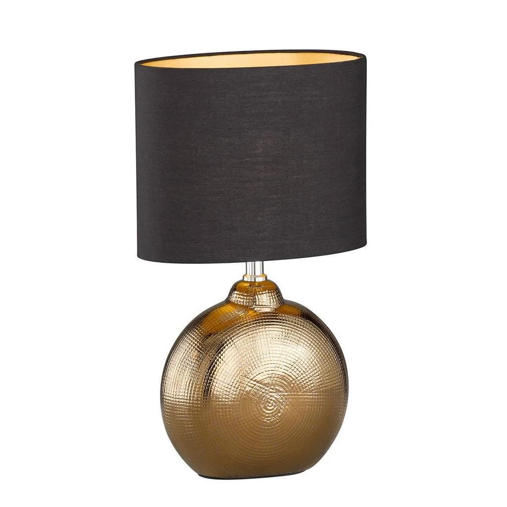 Fischer & Honsel Tischleuchte Foro Gold Schwarz