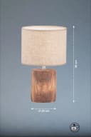 Fischer & Honsel Tischleuchte Sand 35 cm Textil Bild 4