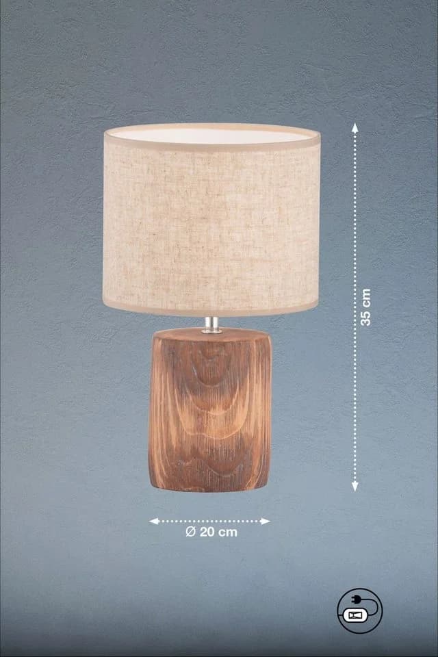 Fischer & Honsel Tischleuchte Sand 35 cm Textil - Bild 4