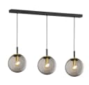 Pendelleuchte DINI Metall Schwarz Rauchfarben 3x E27 Bild 1