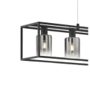 FISCHER & HONSEL Hängeleuchte 5-flammig Rauchglas schwarz Bild 5