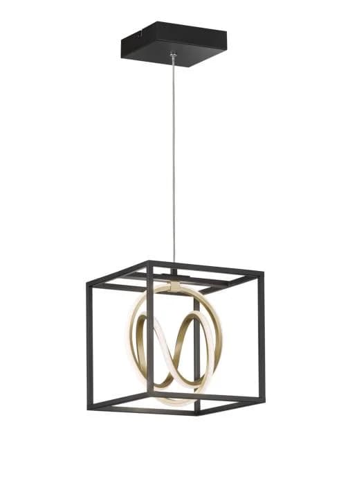Fischer und Honsel LED-Hängelampe Gisi CCT einflammig Gold Schwarz