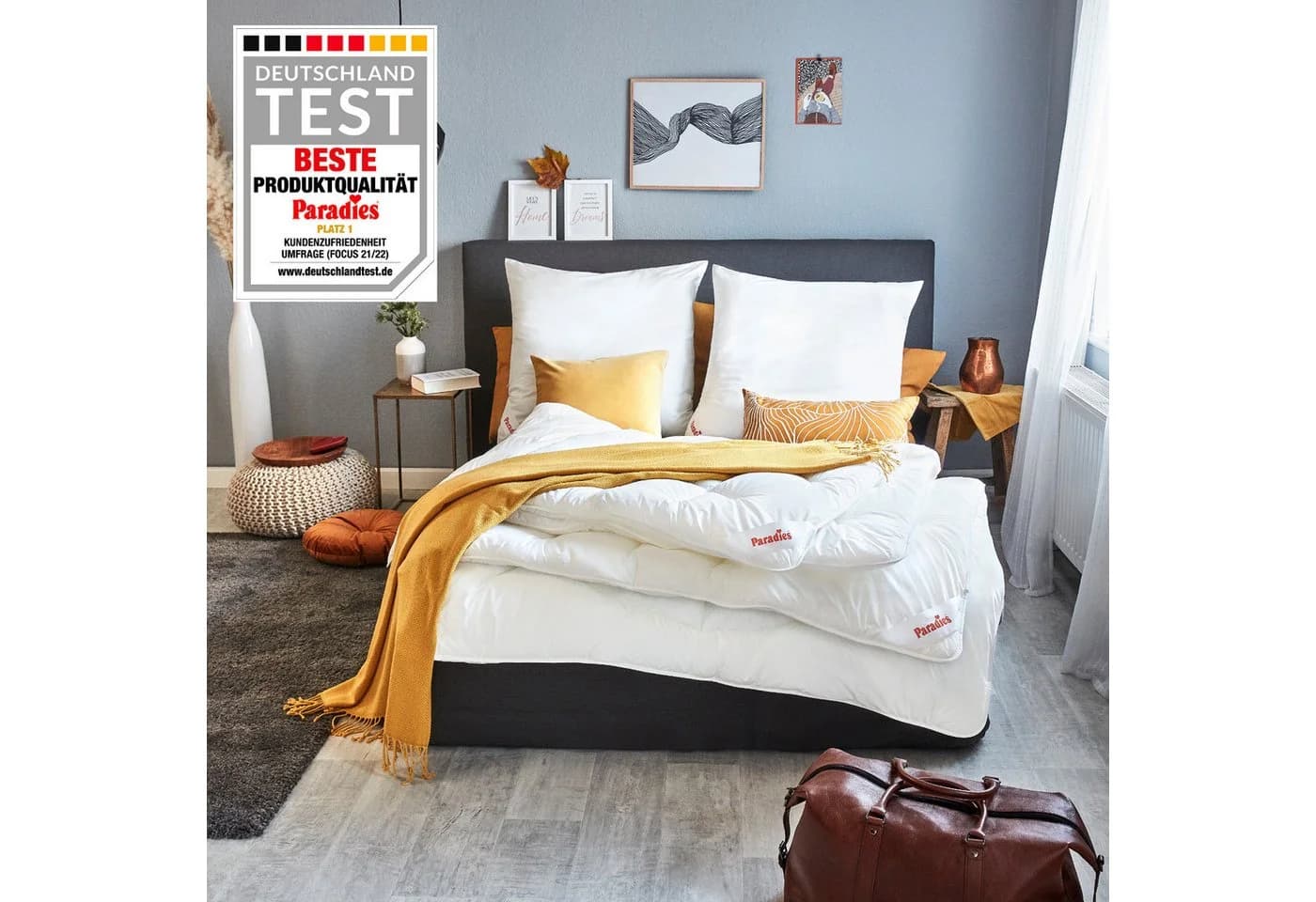 Paradies Royal Satin Bio 4-Jahreszeiten Bettdecke Medium Warm - Bild 5