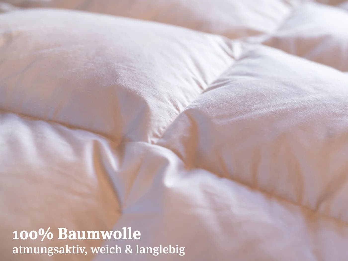 Paradies Gänsedaunenbettdecke Gabi 90 Ganzjahresdecke Baumwolle - Bild 5