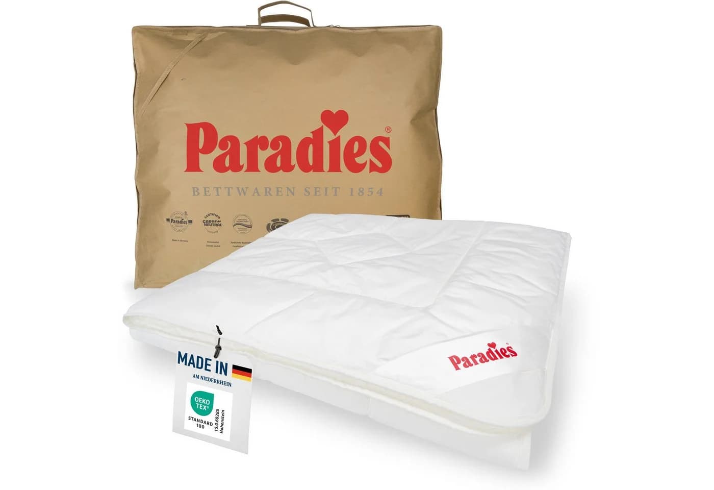 Paradies Kunstfaserbettdecke Prima Bio Sommerdecke 100% Polyester Baumwolle - Bild 2