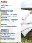 Paradies Abbie Bio Kopfkissen 3-Kammer Daunen Federn Bio-Baumwolle Bild 3