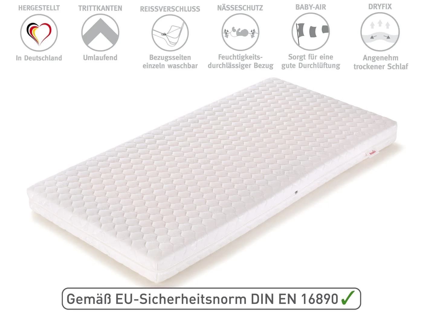 Paradies Babymatratze Mariella-Hygienica® mit Wellenstruktur & Trittkanten