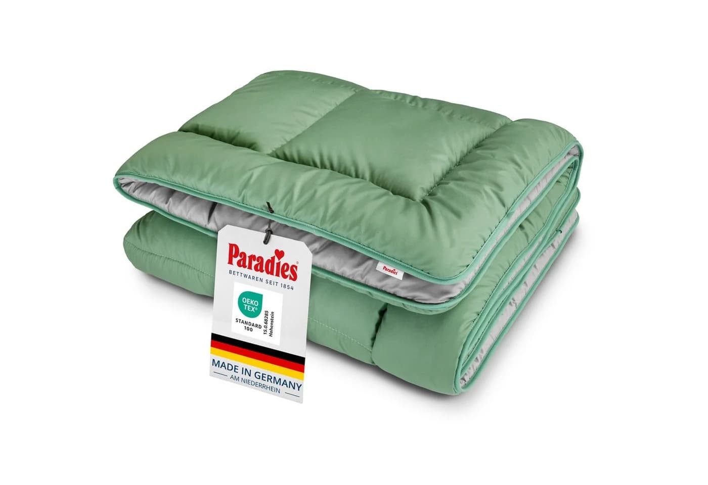 Paradies Microfaserbettdecke Sorelia Ganzjahresdecke Grau/Grün - Bild 2