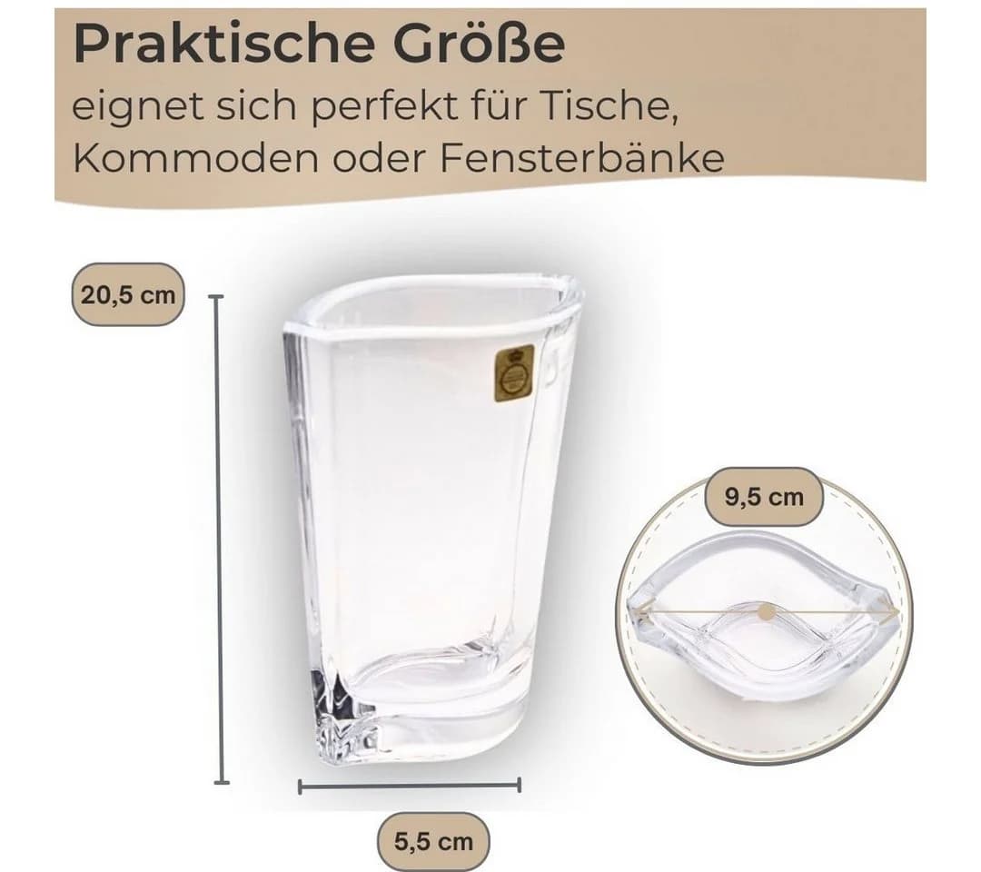 SPIEGELAU Wave Tischvase aus 24% Bleikristall transparent - Bild 3
