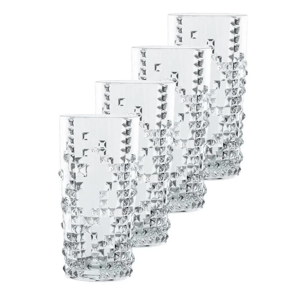 Nachtmann Longdrinkglas Punk 4er Set Transparent Glas