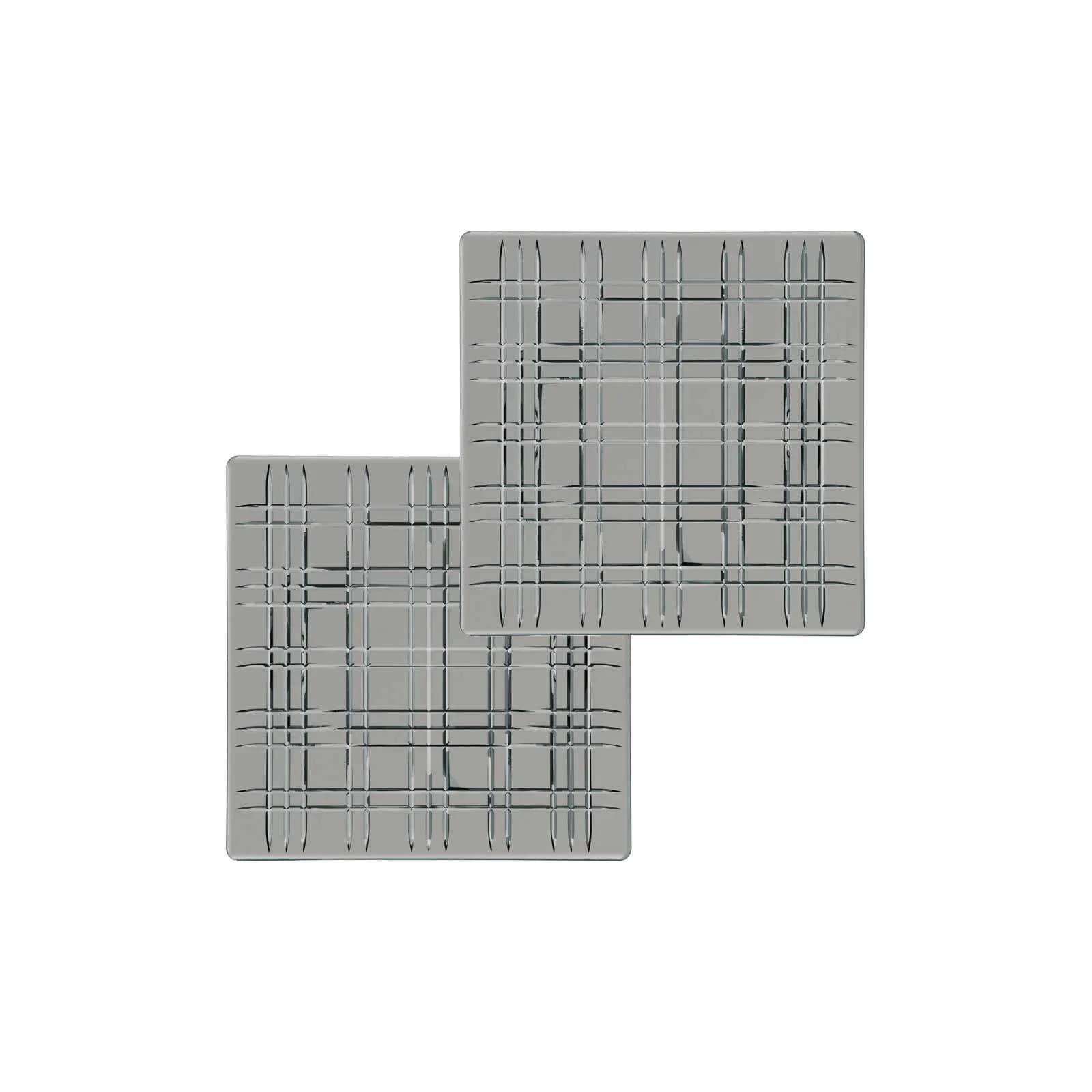 Nachtmann Square Servierplatte 21x21 cm 2er Set Smoke Grau