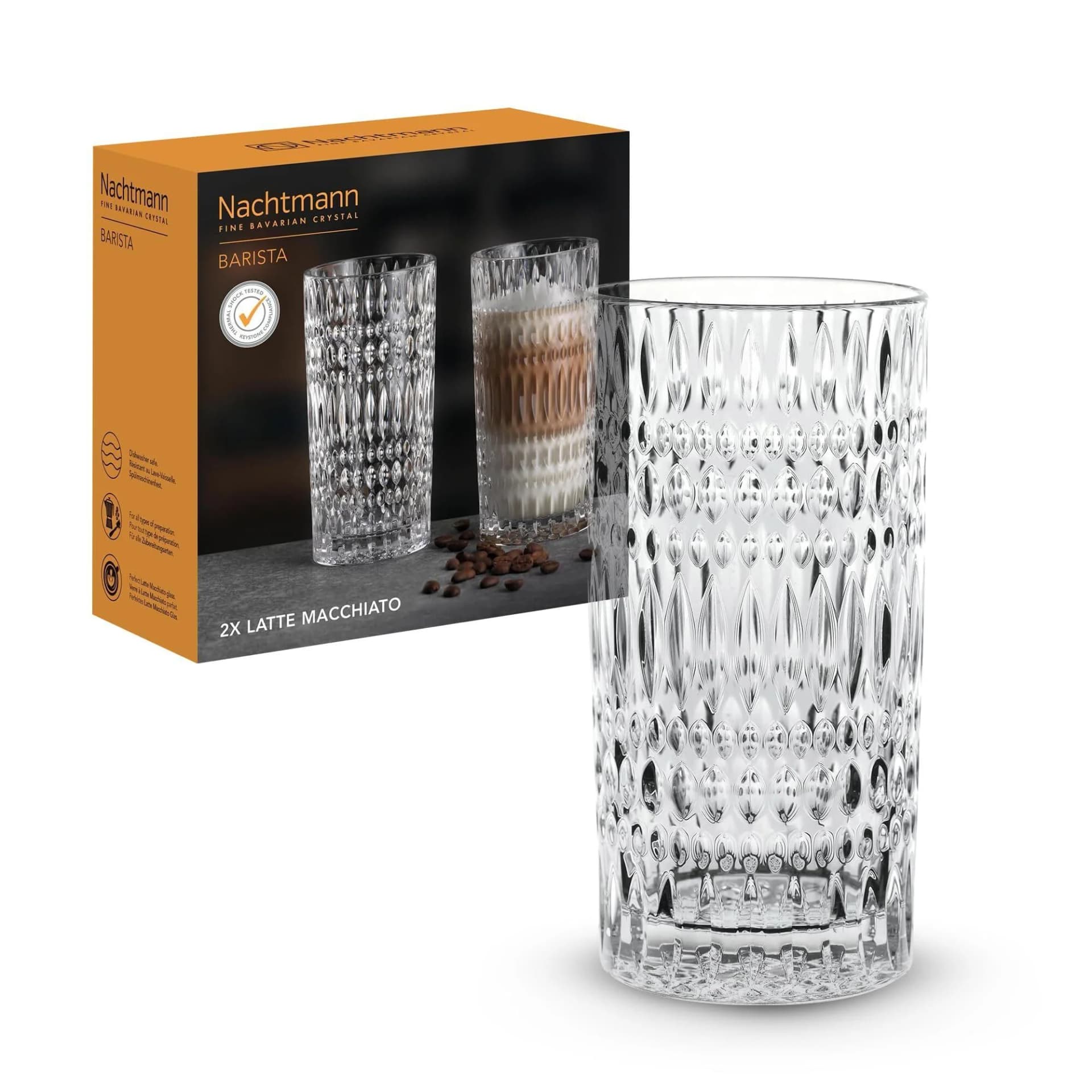 Nachtmann Latte Macchiato Gläser Ethno Barista 2er Set Transparent