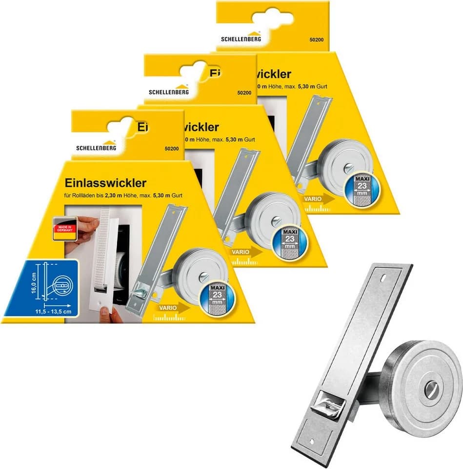 Schellenberg Einlass-Gurtwickler für Rollladensystem Maxi Silber - Bild 2