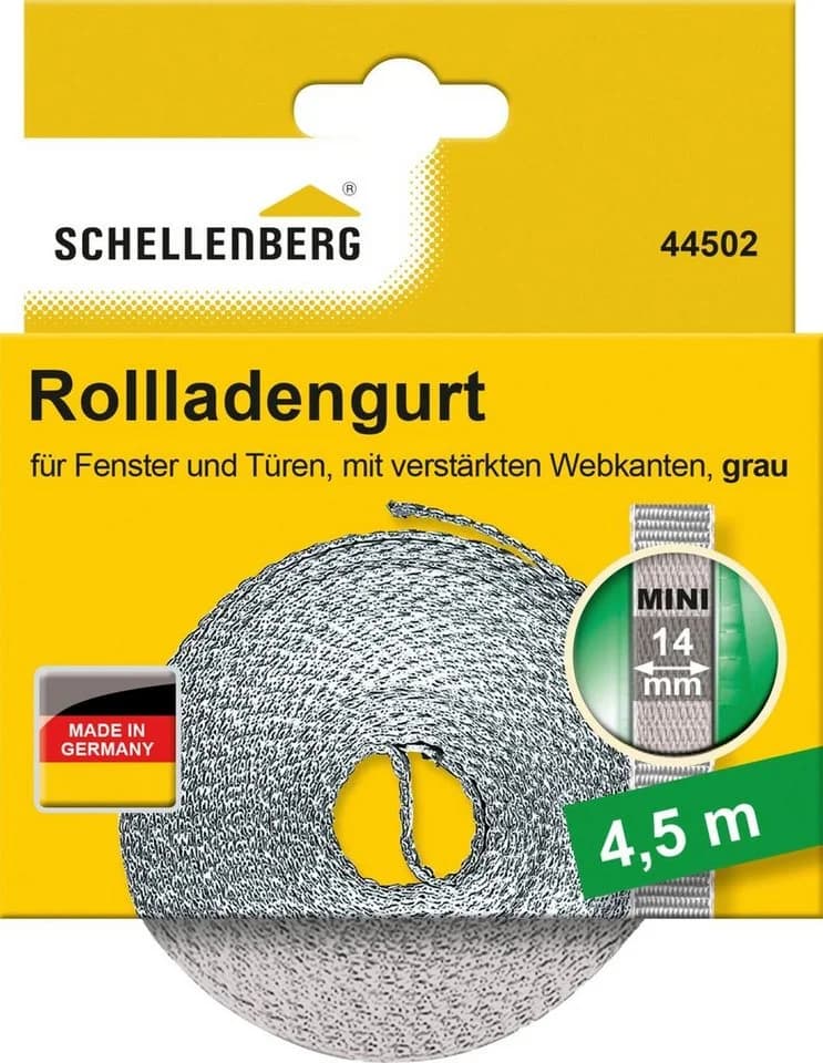 SCHELLENBERG Mini 14 mm, 4,5 m Rollladengurt Grau - Bild 2