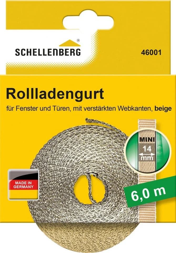 Schellenberg Rollladengurt Mini 14mm 6m Beige - Bild 2