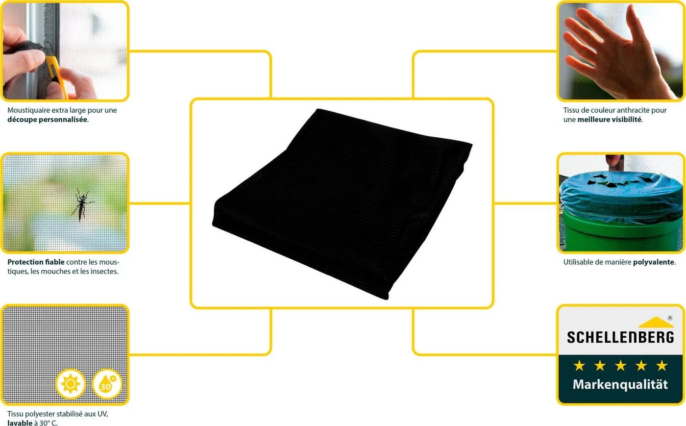 SCHELLENBERG Fliegengitter-Gewebe Maxi 150x300cm UV-stabilisiert - Bild 5
