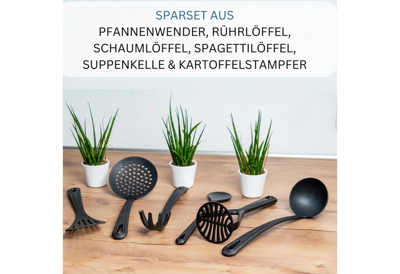 WESTMARK Kochbesteck-Set 6-tlg. Gentle Schwarz Kunststoff