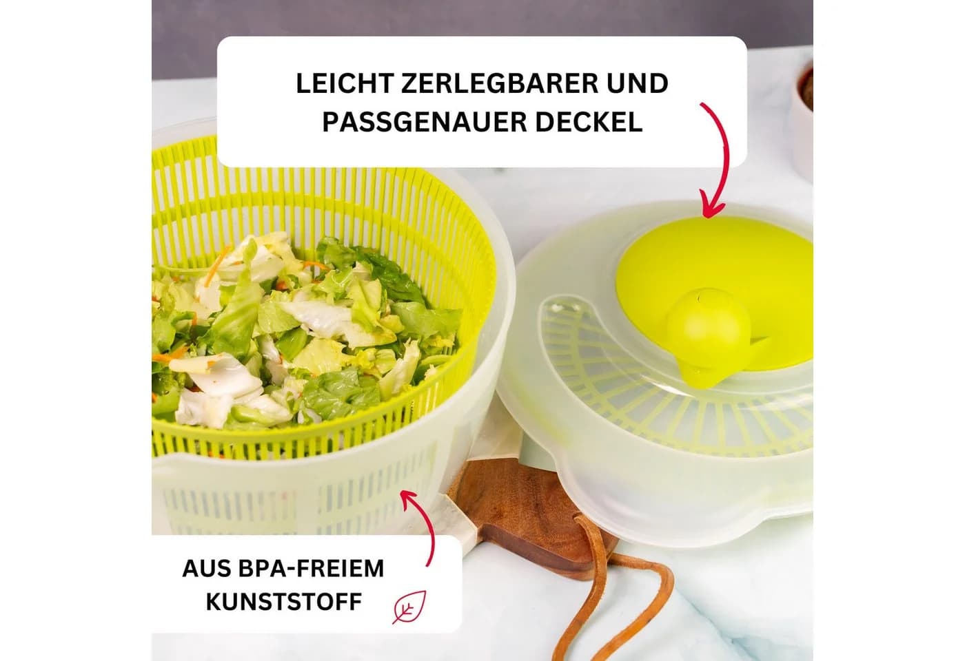 WESTMARK Salatschleuder Spinderella Grün Transparent - Bild 3