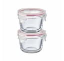 WESTMARK Vorratsdose Set 2-tlg. Glas Frischhaltedosen Rot Transparent Bild 2