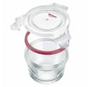 WESTMARK Vorratsdose Set 2-tlg. Glas Frischhaltedosen Rot Transparent Bild 4