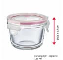 WESTMARK Vorratsdose Set 2-tlg. Glas Frischhaltedosen Rot Transparent Bild 5