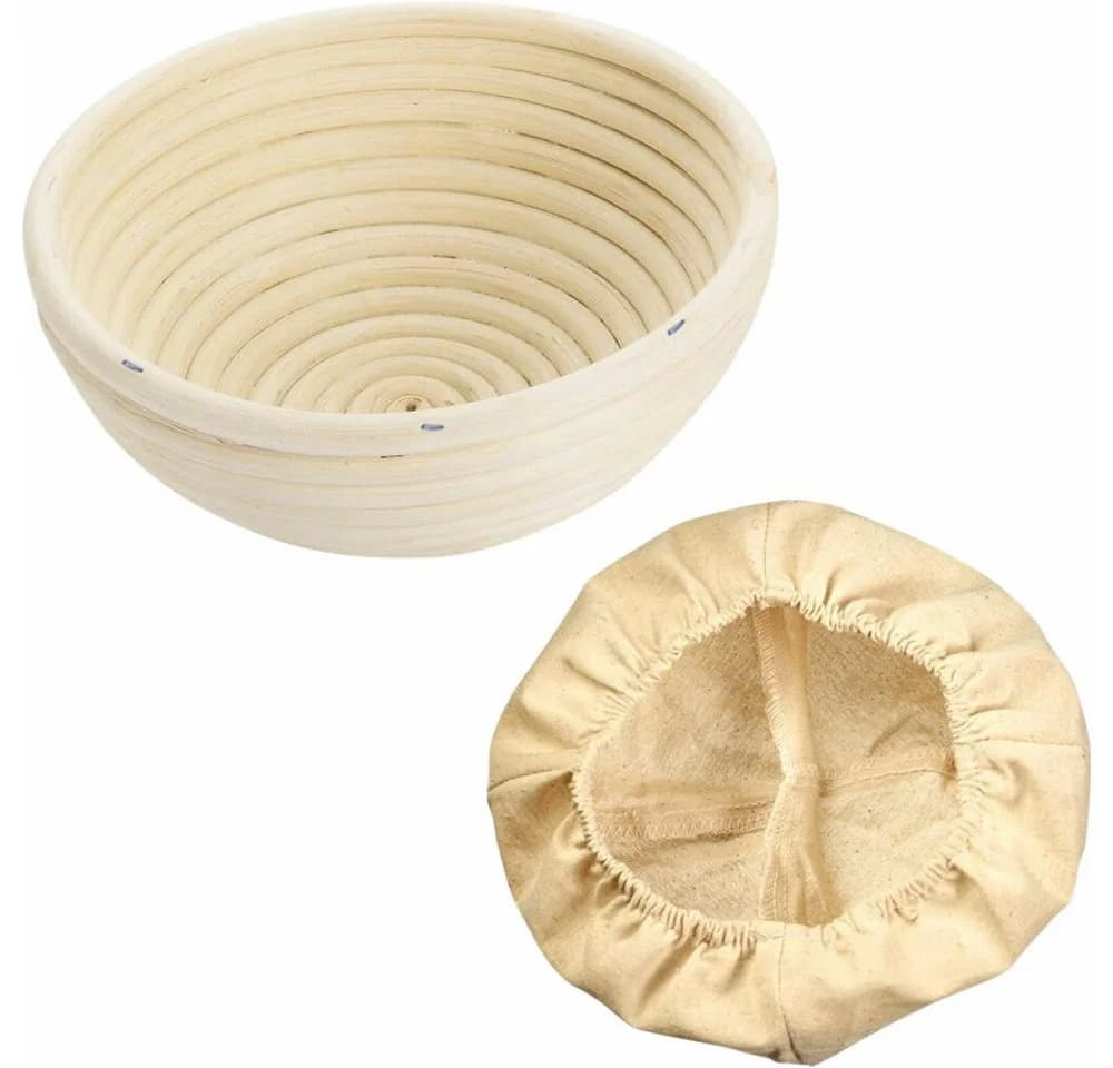WESTMARK Gärkörbchen-Set 2tlg. Rund Peddigrohr/Baumwolle Beige - Bild 2