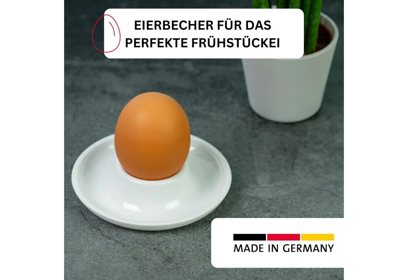 WESTMARK Eierbecher 6er-Set Rund Weiß Stapelbar
