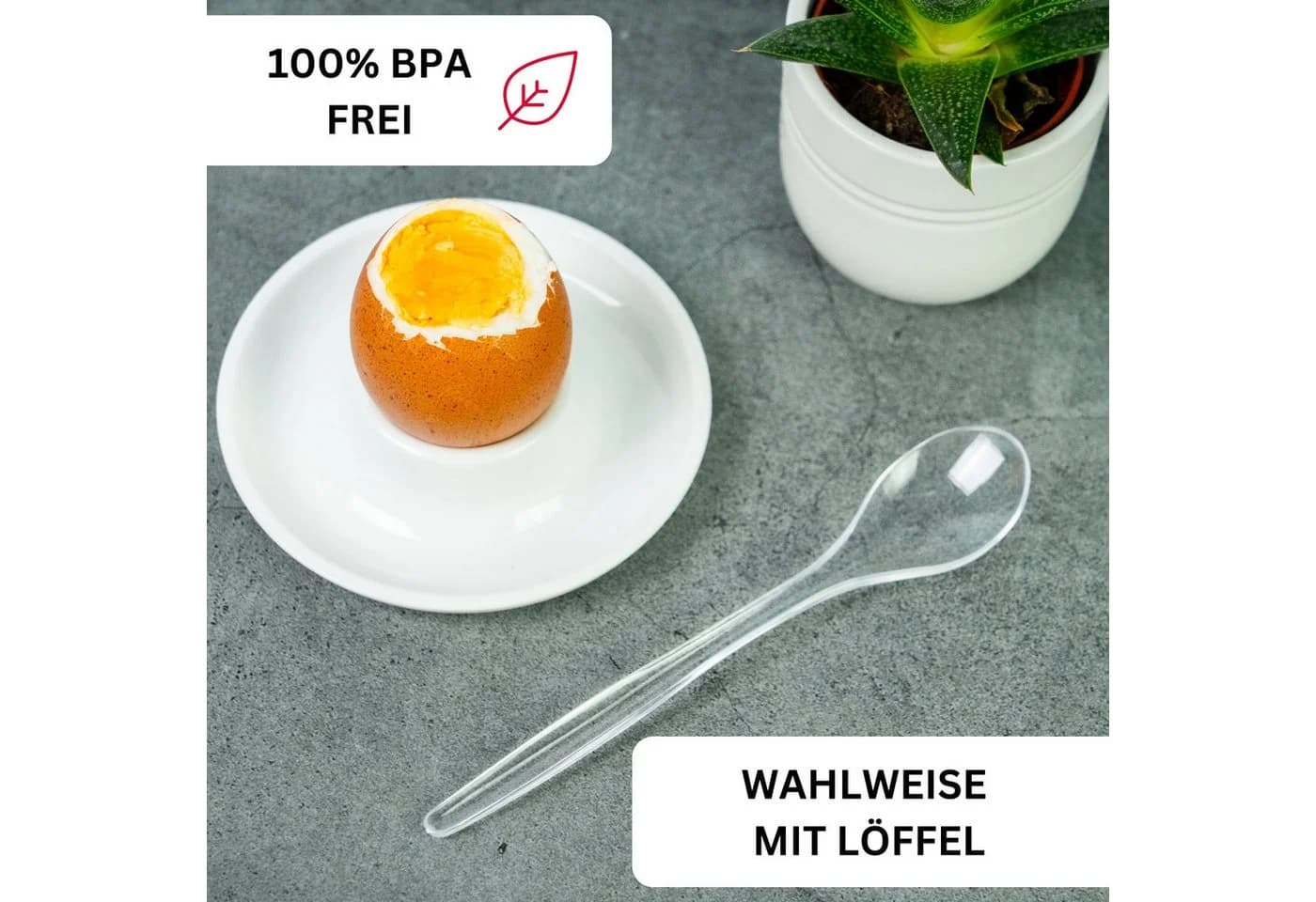 WESTMARK Eierbecher 6er-Set Rund Weiß Stapelbar - Bild 5