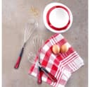 WESTMARK Rührschüssel 2-tlg. Set mit Spritzschutzdeckel Rot/Weiß Bild 1