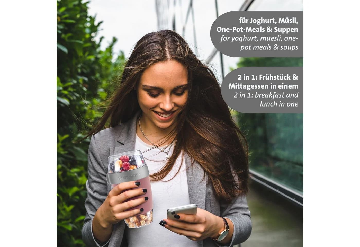 WESTMARK Lunchpot 1150ml Rosa 3-teilig - Bild 5