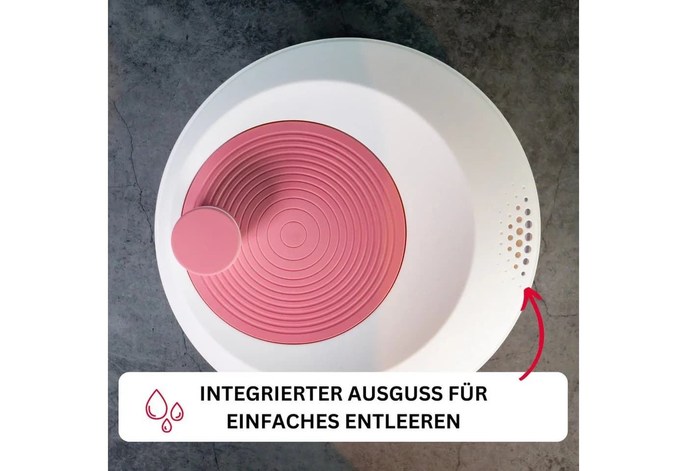 WESTMARK Salatschleuder Spinderella Rosa 4,4 Liter - Bild 5