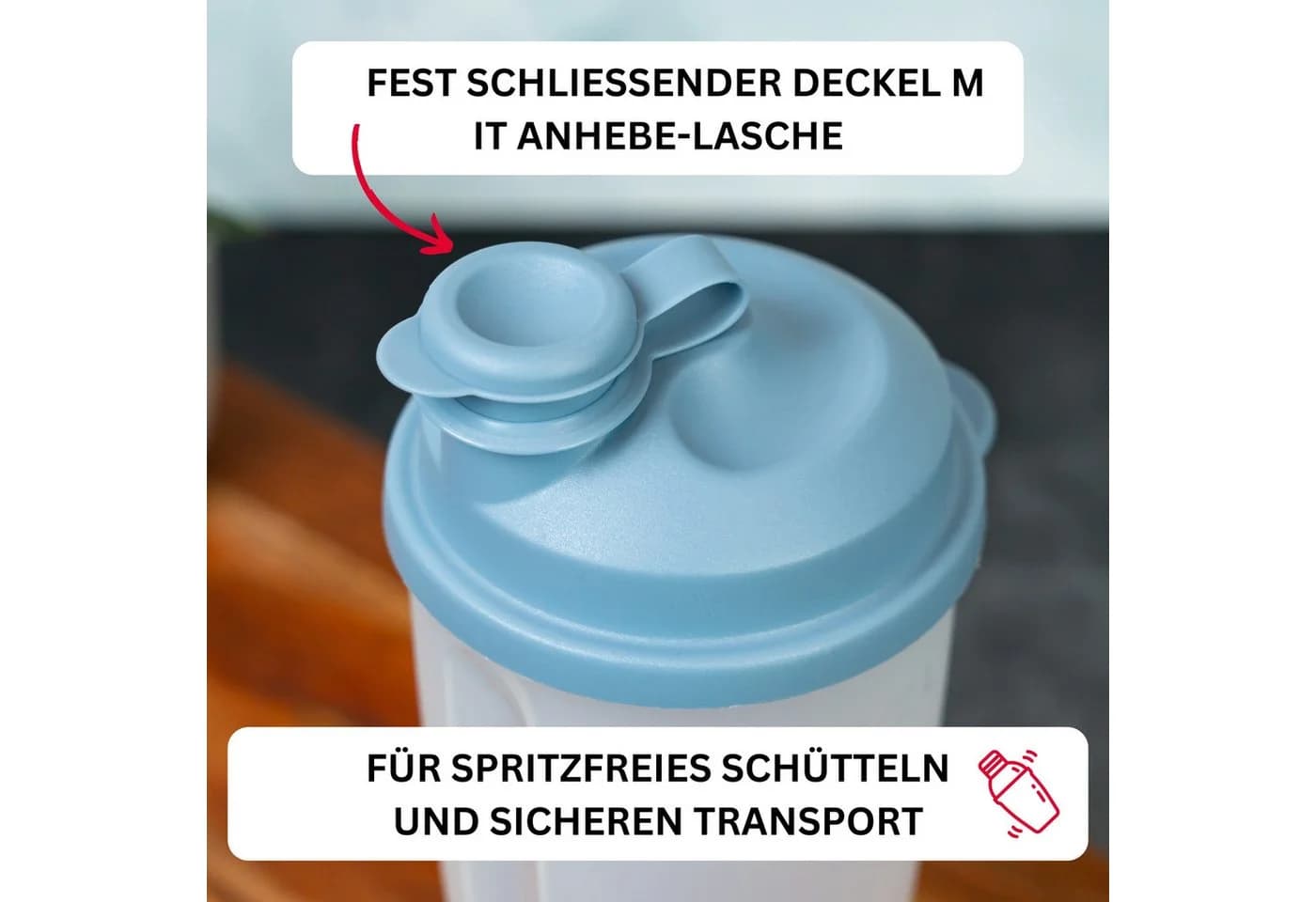 WESTMARK Dressing Shaker mit Mess-Skala und Mixscheibe Blau - Bild 5