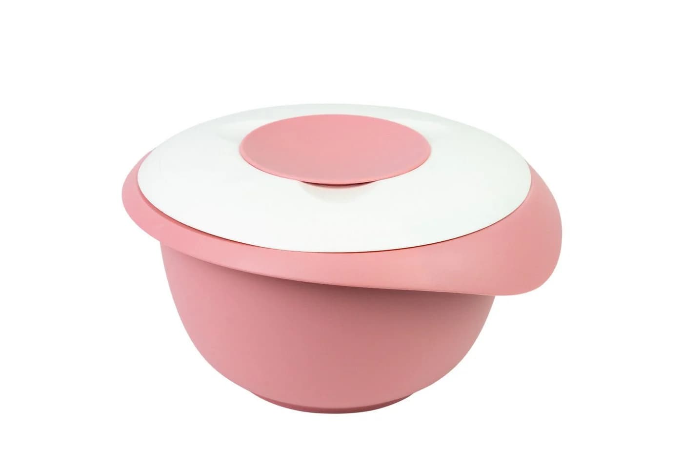 WESTMARK Rührschüssel mit zweigeteiltem Deckel 2,5 l Rosa/Weiß - Bild 2