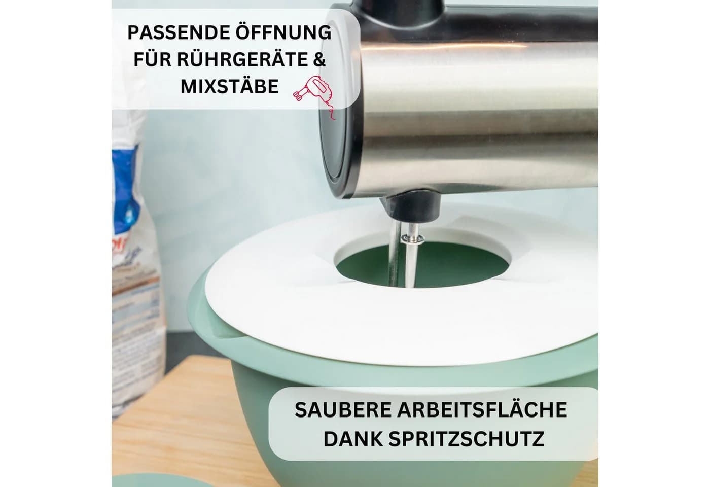 WESTMARK Rührschüssel 2,5 l mit zweigeteiltem Deckel und Ausgießer