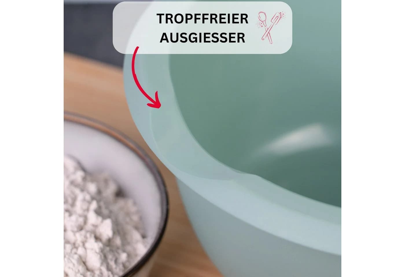 WESTMARK Rührschüssel 2,5 l mit zweigeteiltem Deckel und Ausgießer - Bild 4