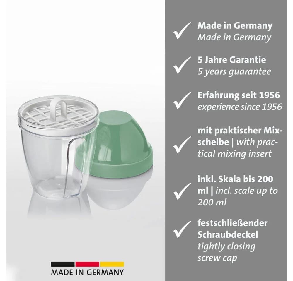 WESTMARK Dressing Shaker Mix-Ei 0,25 l Grün mit Mixscheibe - Bild 3