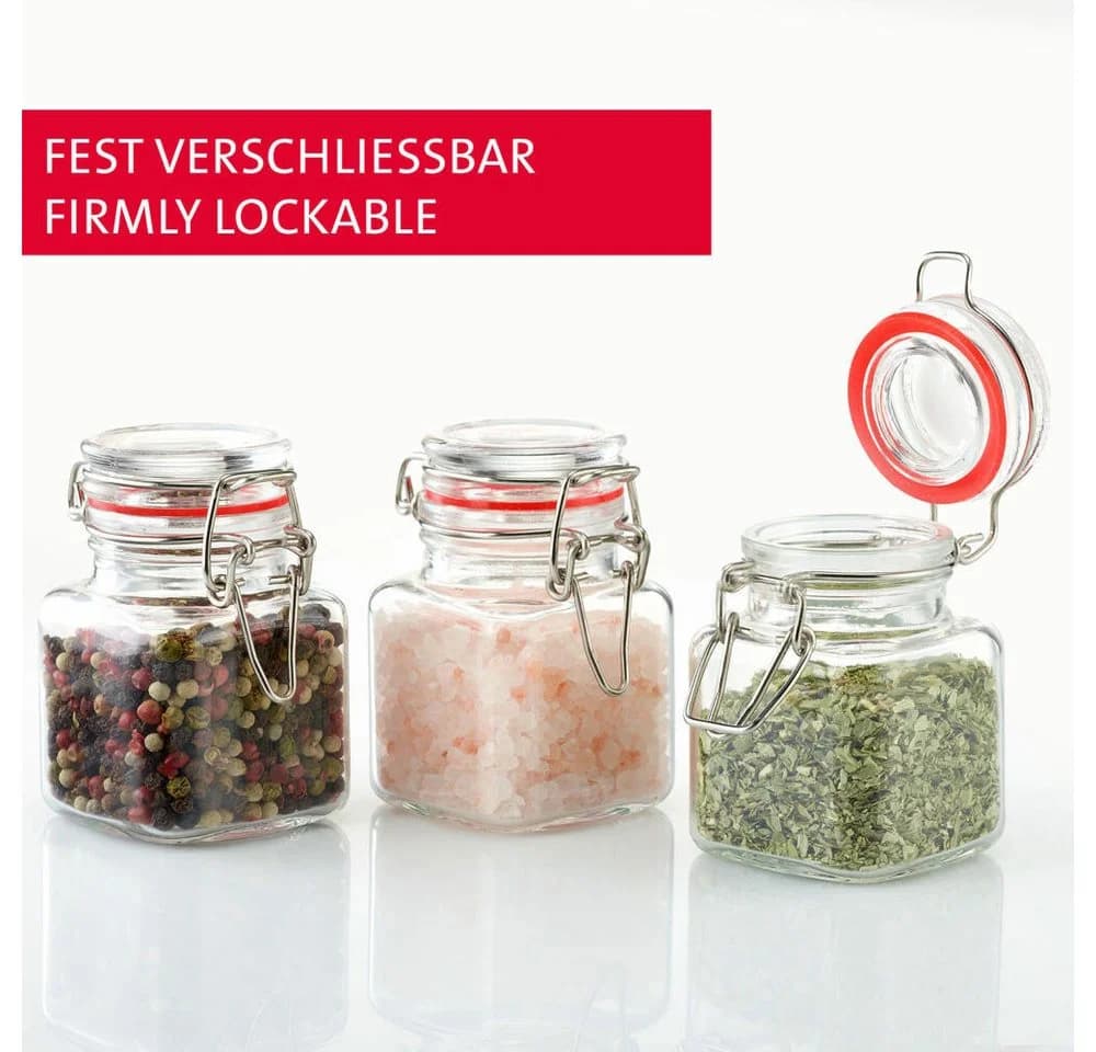 WESTMARK Einmachglas-Set 6x 100ml mit Drahtbügelverschluss & Deko-Etiketten - Bild 3