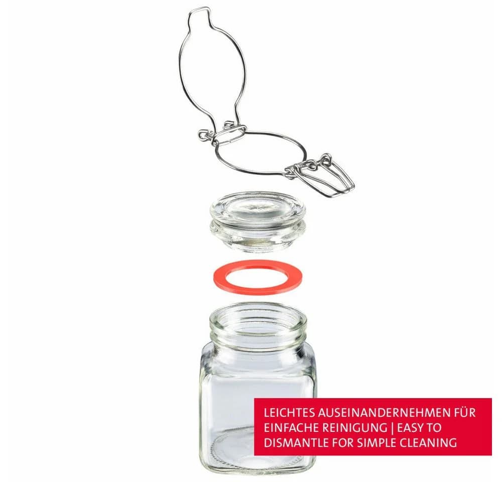 WESTMARK Einmachglas-Set 6x 100ml mit Drahtbügelverschluss & Deko-Etiketten - Bild 5