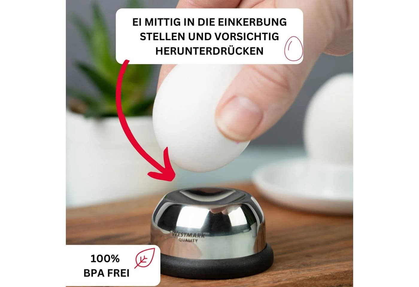 WESTMARK Eierpiekser Edelstahl Silber/Schwarz