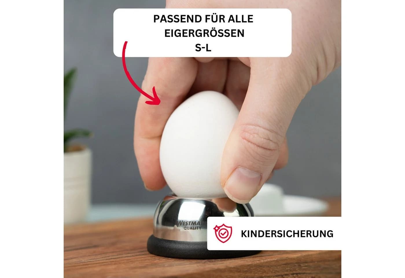 WESTMARK Eierpiekser Edelstahl Silber/Schwarz - Bild 3