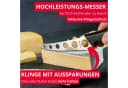 WESTMARK Profi-Käsemesser mit Aussparungen Schwarz/Silber Bild 1