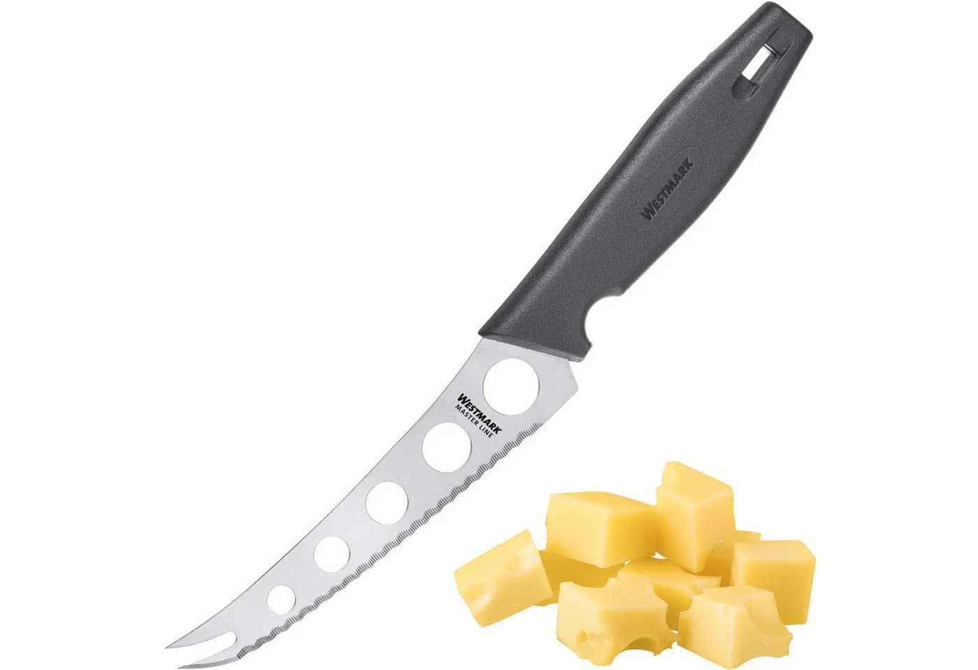 WESTMARK Profi-Käsemesser mit Aussparungen Schwarz/Silber - Bild 2