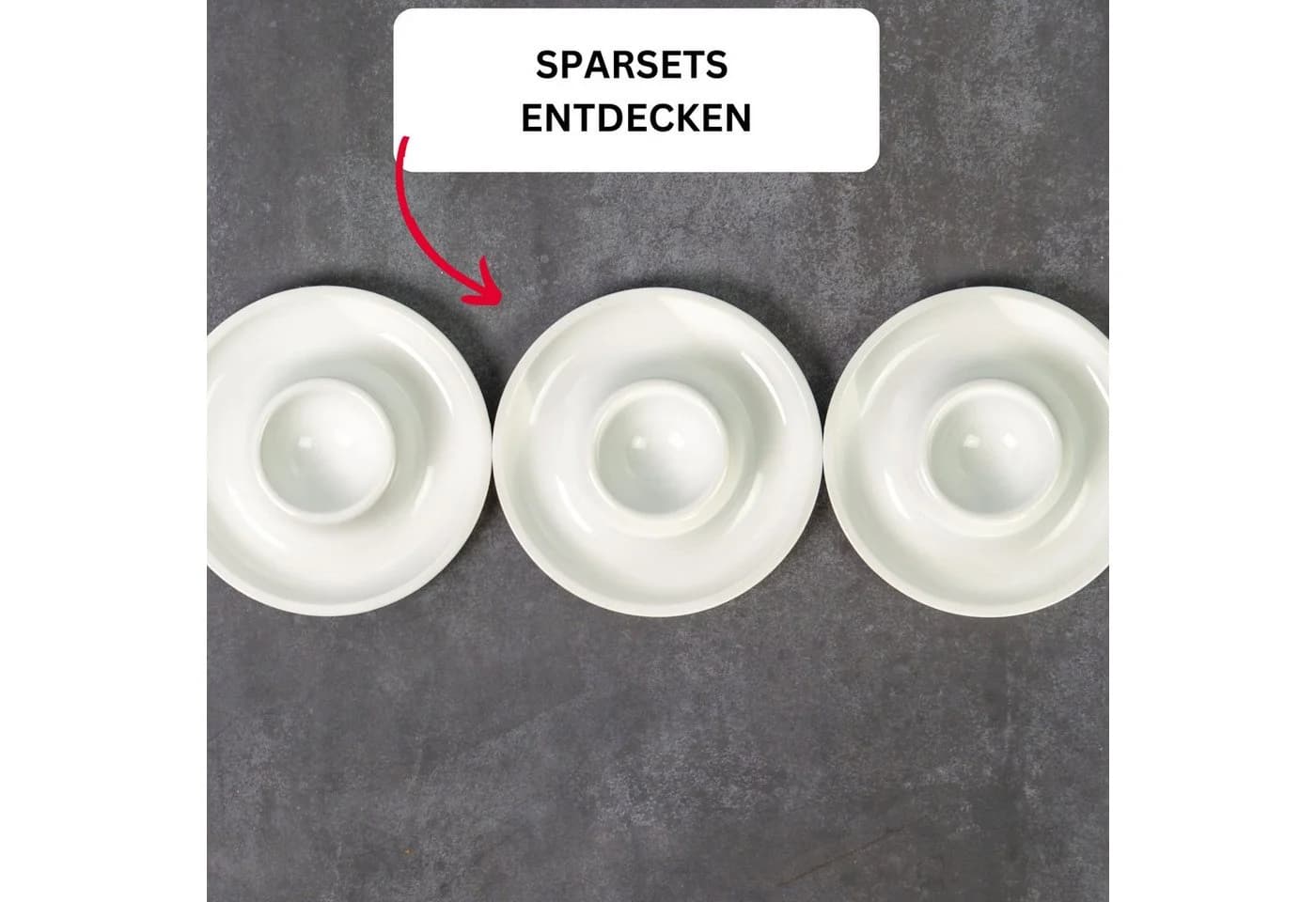 WESTMARK Eierbecher 3er-Set Rund Stapelbar Weiß - Bild 4