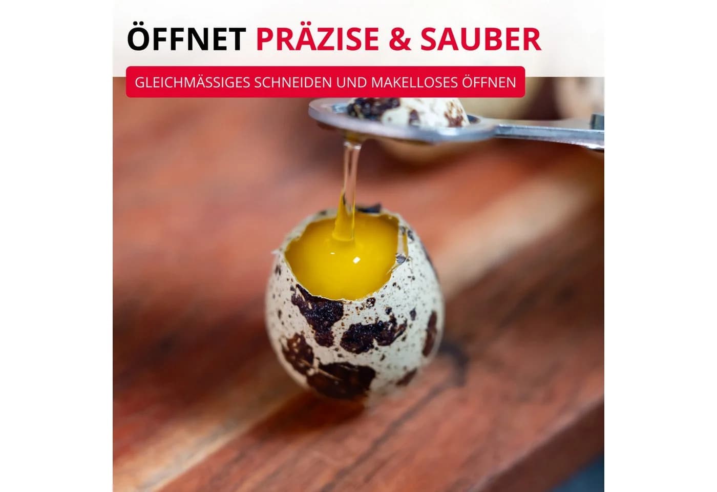 WESTMARK Wachteleier-Schere Edelstahl Schwarz/Silber Präziser Eierschalenöffner - Bild 3