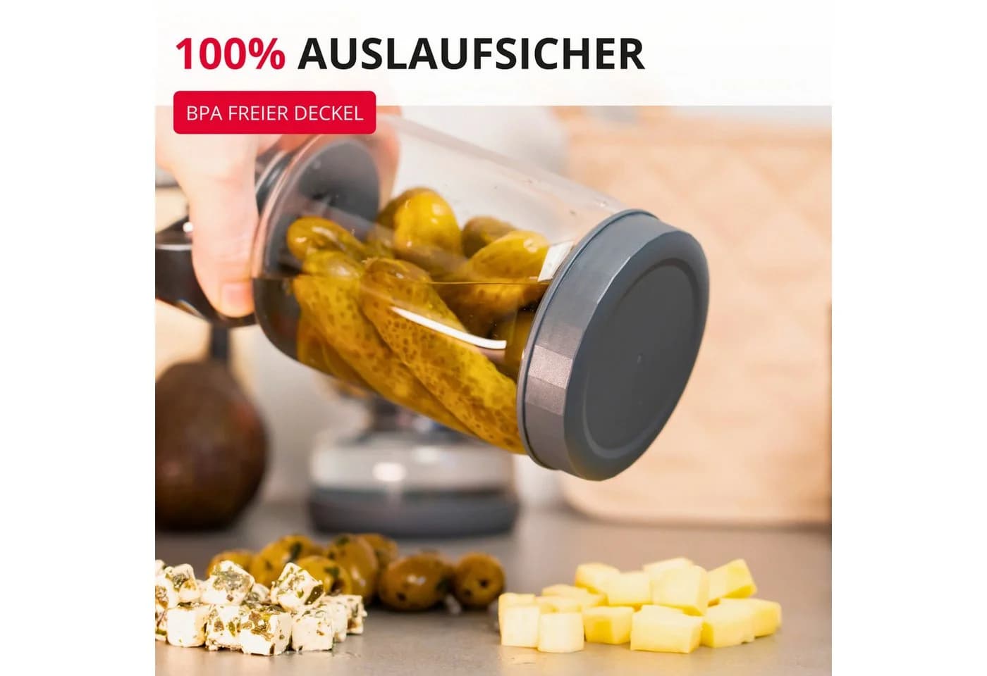 WESTMARK Abtropfglas 1300ml mit Sieb Transparent/Schwarz - Bild 3