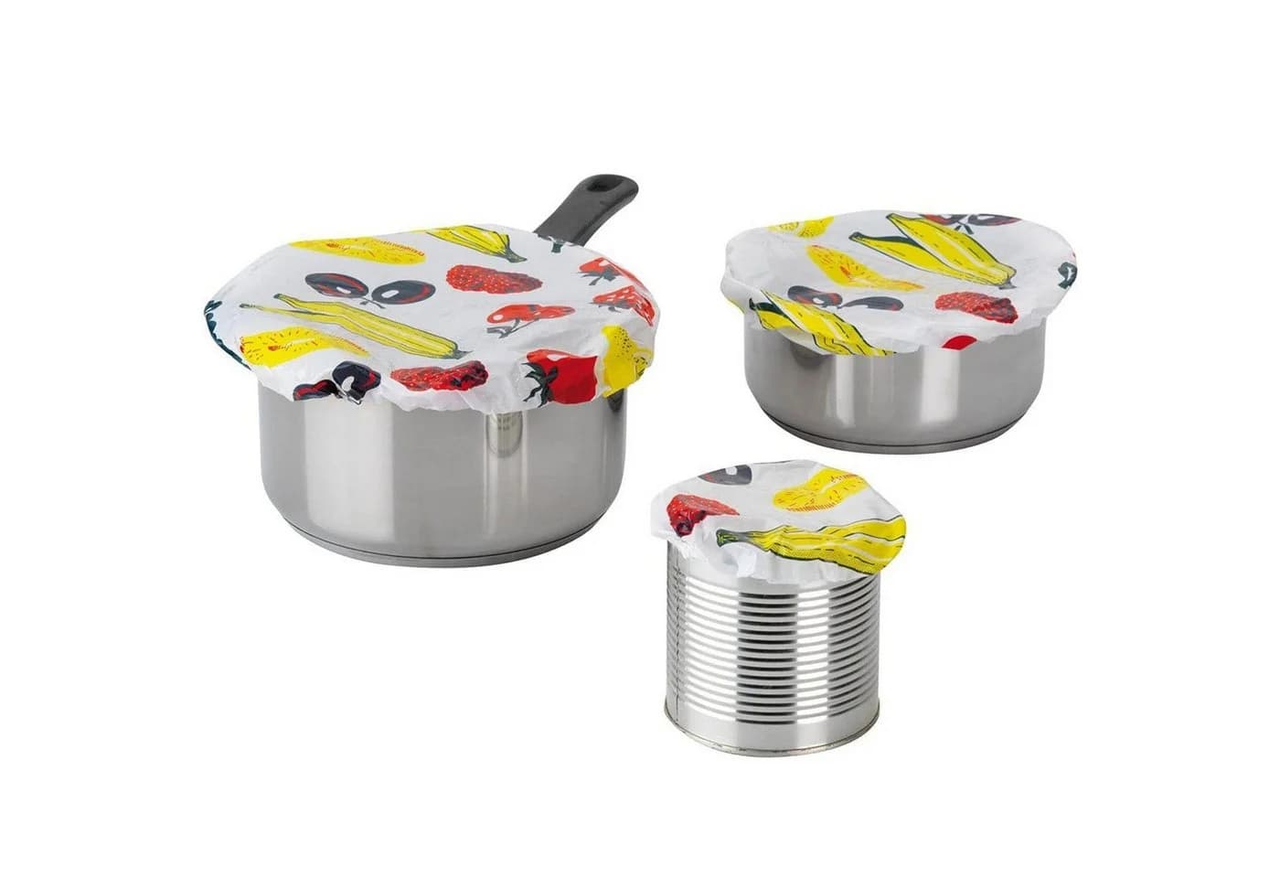 WESTMARK 5er Set Flexible Topfhauben mit Gummizug Weiß/Bunt - Bild 2