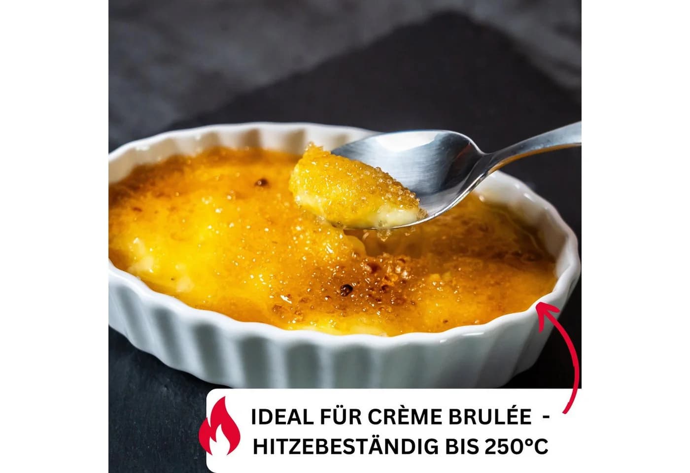 WESTMARK 4er-Set Servierschälchen Crème Brulée Oval Weiß Porzellan