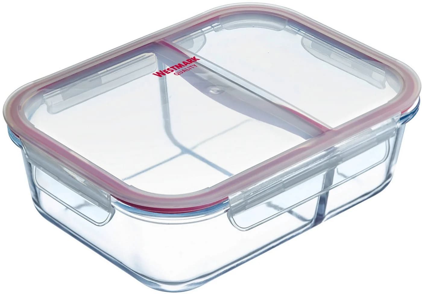 Westmark Glas-Frischhaltedose 1380 ml mit 2 separaten Fächern, transparent - Bild 2