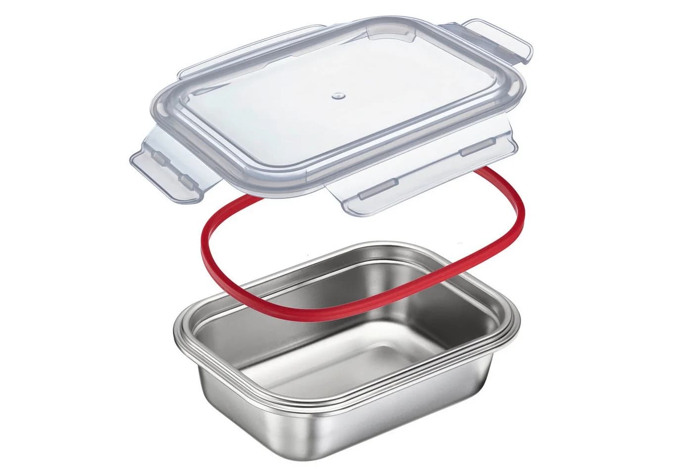 Westmark Edelstahl Lunch Box 600 ml Silber auslaufsichere Brotdose - Bild 3