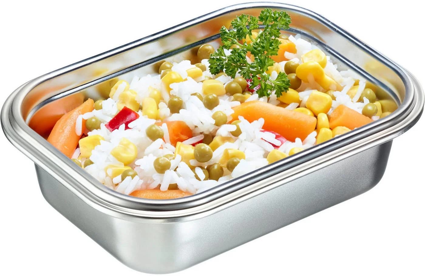 Westmark Edelstahl Lunch Box 600 ml Silber auslaufsichere Brotdose - Bild 4